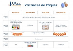 Programme Pâques 2019 - Ellipse Montessori Academy