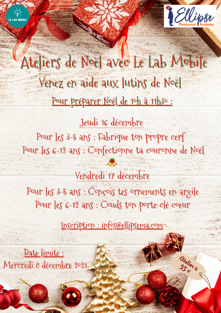 Ateliers de Noël - Ellipse Montessori Academy